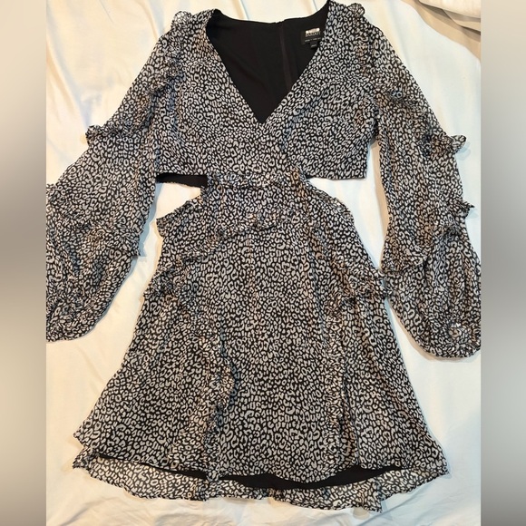 Bardot long sleeve mini dress with cut outs - Picture 4 of 13